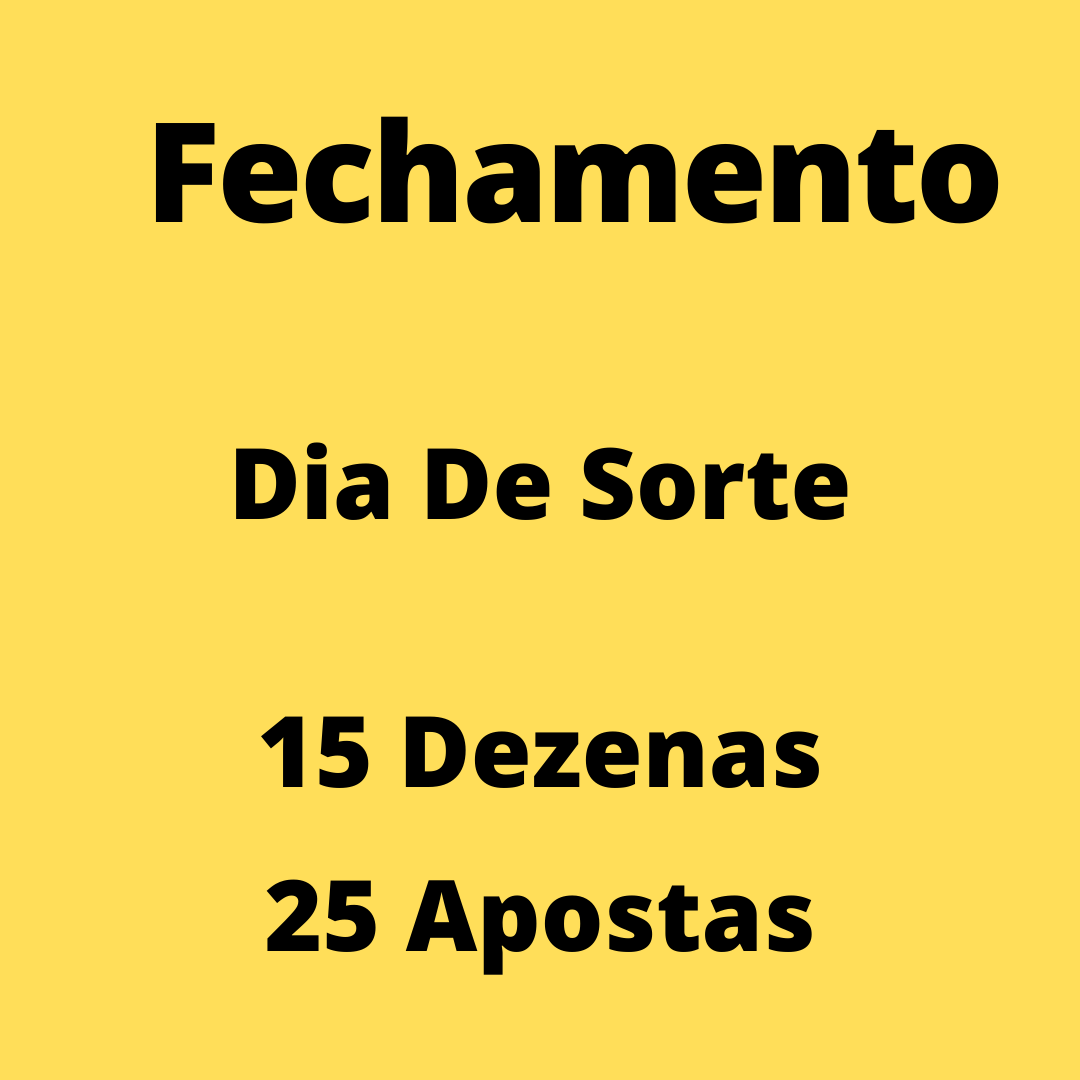 Dia de Sorte 15 dezenas