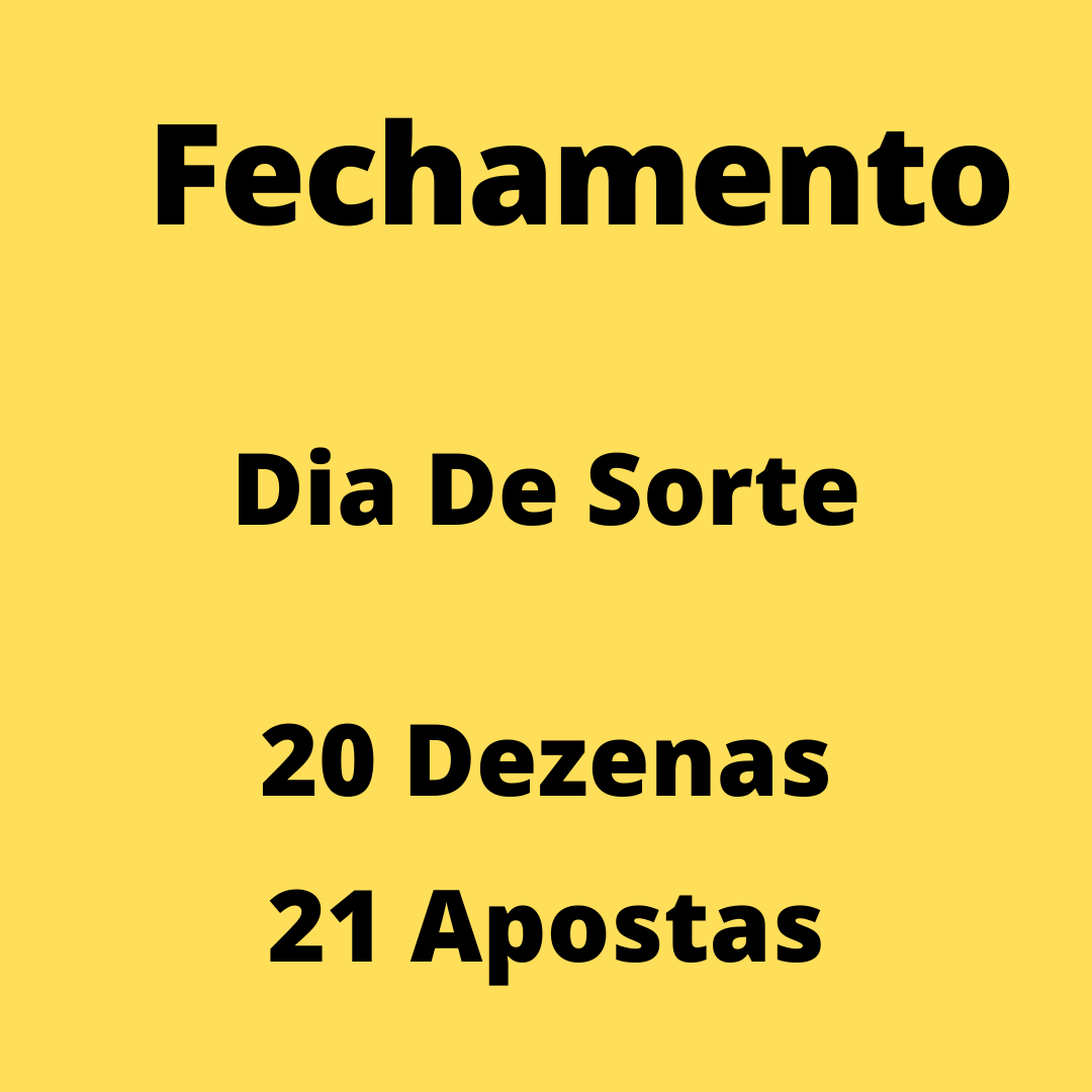 Dia de Sorte 20 dezenas