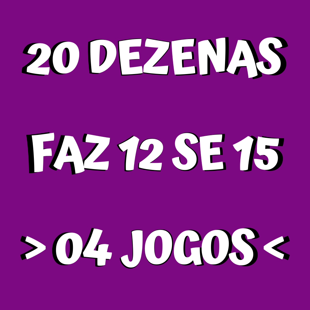 Lotofácil 20 dezenas