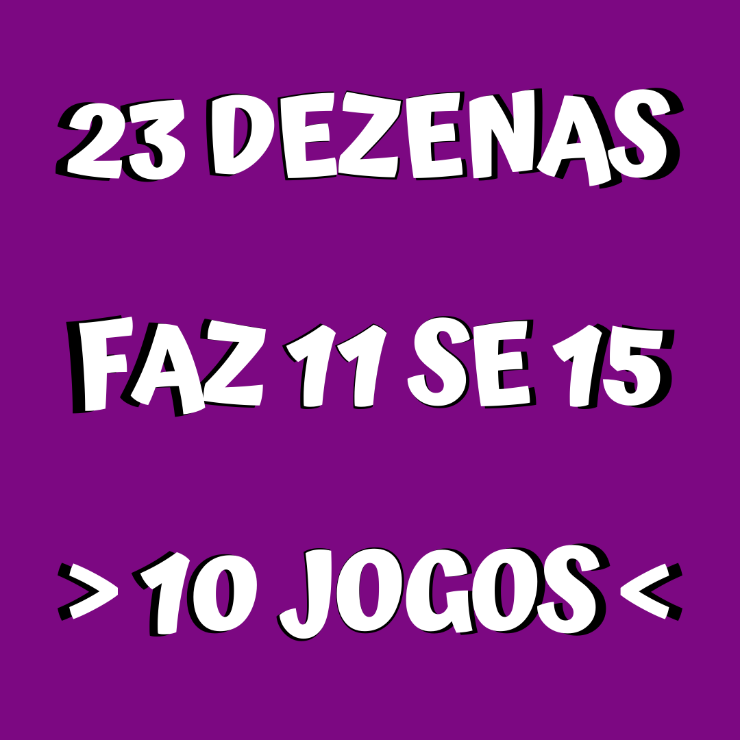 Lotofácil 23 dezenas