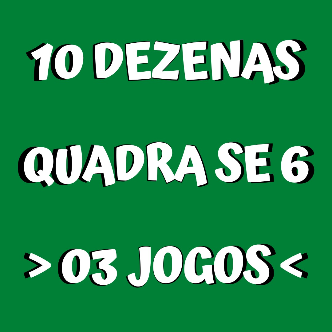 Mega Sena 10 dezenas tres apostas